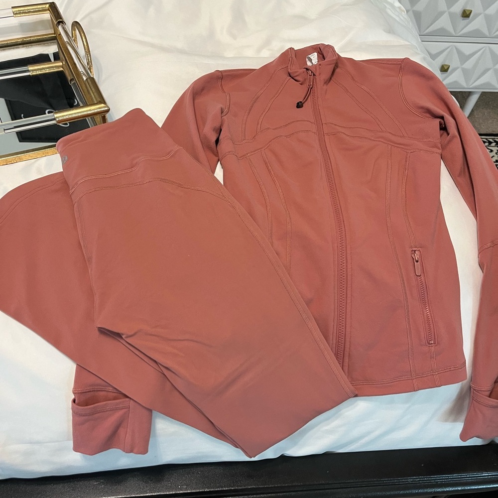 Lululemon flare legging and jacket